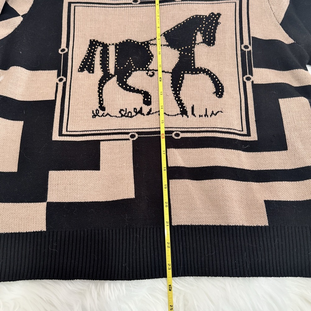 Black and Tan Graphic Sweater - Picture 3 of 6